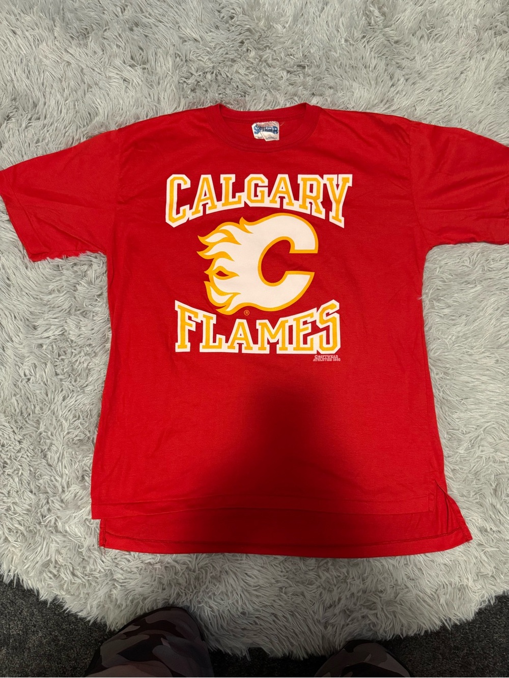 🔥 VINTAGE 1989 CALGARY FLAMES STANLEY CUP CHAMPIONSHIP YEAR T-SHIRT 🔥